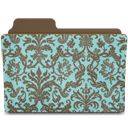 rebelheart damask turquoisey icon